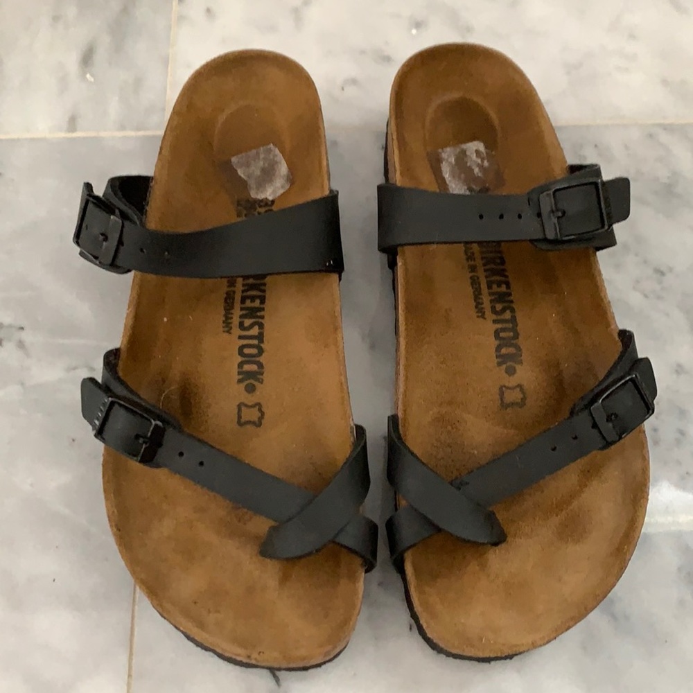 Birkenstock Sandals like New Narrow Width 39 8 8 1/2 Black